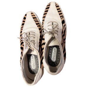 Estate by Footjoy women's white with leapard print golf shoes size 6M